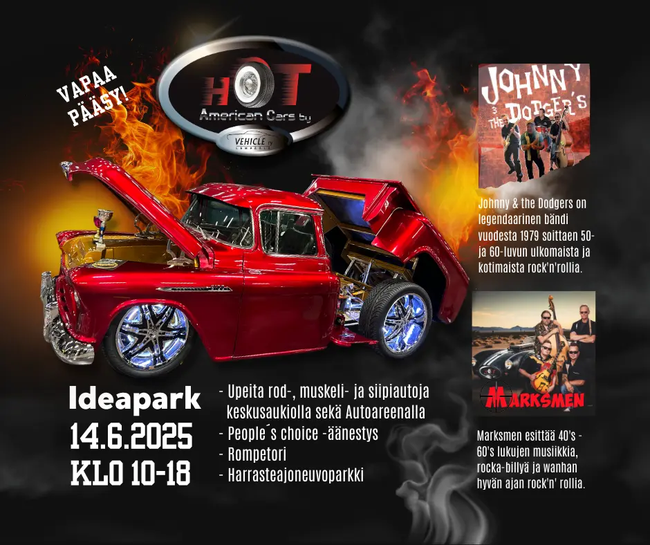 Ideaparkin Jenkkiautonäyttely